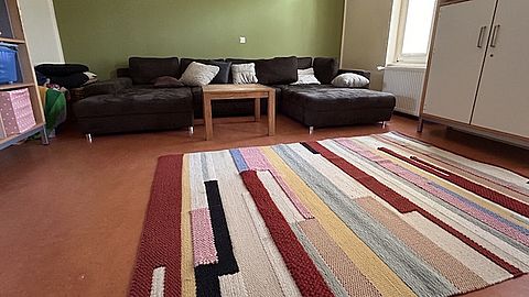 Raumansicht in der Wohngruppe Kinderhof